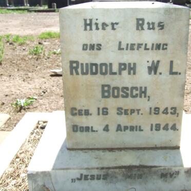BOSCH Rudolph W.L. 1943-1944