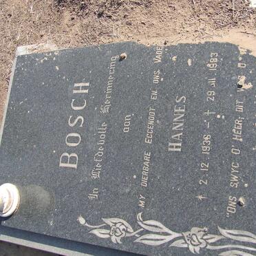 BOSCH Hannes 1936-1983