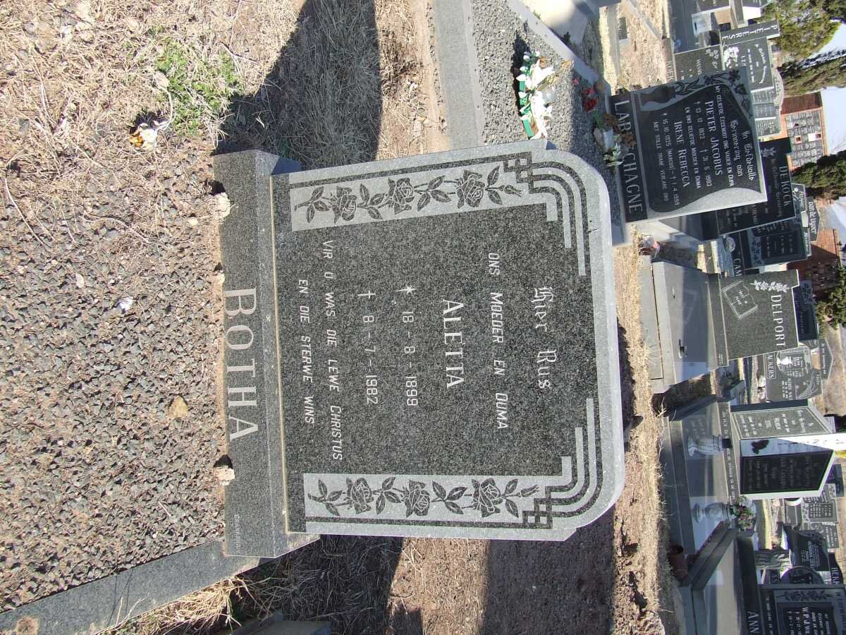 BOTHA Aletta 1899-1982