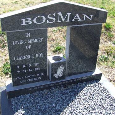 BOSMAN Clarence Roy 1951-2001