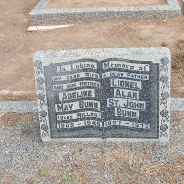 BUNN Lionel Alan St. John 1897-1972 &amp; Adeline May MILLER 1906-1946