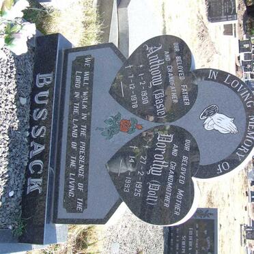 BUSSACK Anthony 1930-1978 &amp; Dorothy 1925-1993
