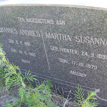 BEUKES Johannes Andries 1887-1965 &amp; Martha Susanna VENTER 1891-1970