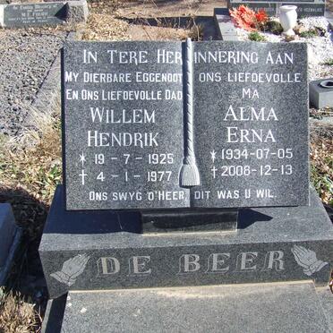 BEER Willem Hendrik, de 1925-1977 &amp; Alma Erna 1934-2008
