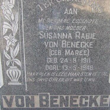 BENECKE Susanna Rabie, von nee MAREE 1911-1948