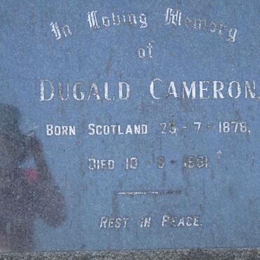 CAMERON Dugald 1868-1961