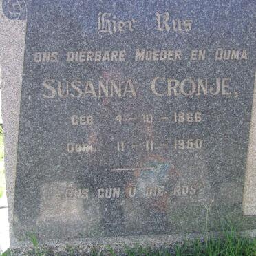 CRONJE Susanna 1866-1950