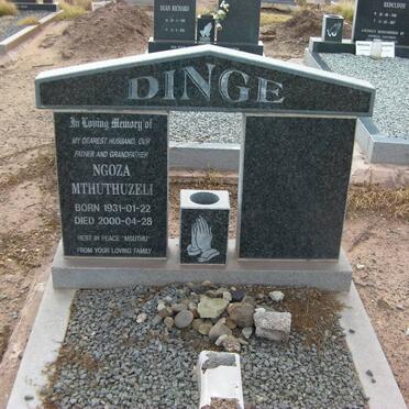 DINGE Ngoza Mthuthuzeli 1931-2000