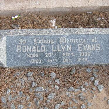 EVANS Ronald Llyn 1896-1946