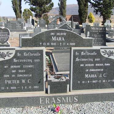 ERASMUS Pieter W.C. 1899-1982 &amp; Maria J.C. 1907-1997 :: ERASMUS Mara 1943-1990