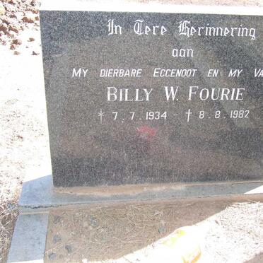FOURIE Billy W. 1934-1982