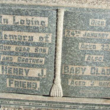 FRIEND Henry J. -1929 :: FRIEND Gladys