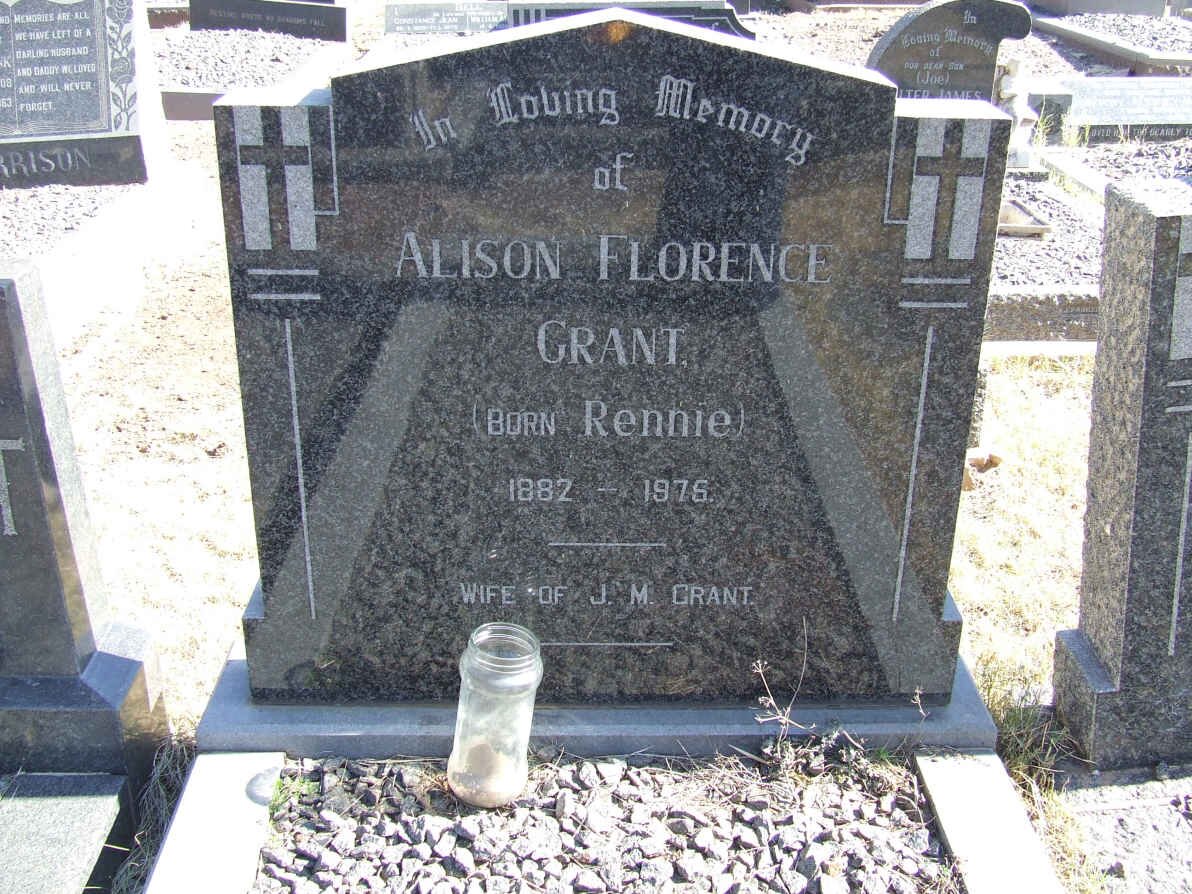 GRANT Alison Florence nee RENNIE 1882-1976