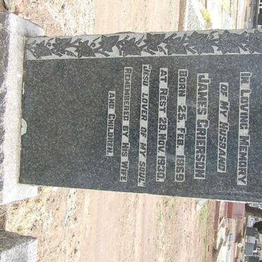 GRIERSON James 1869-1930