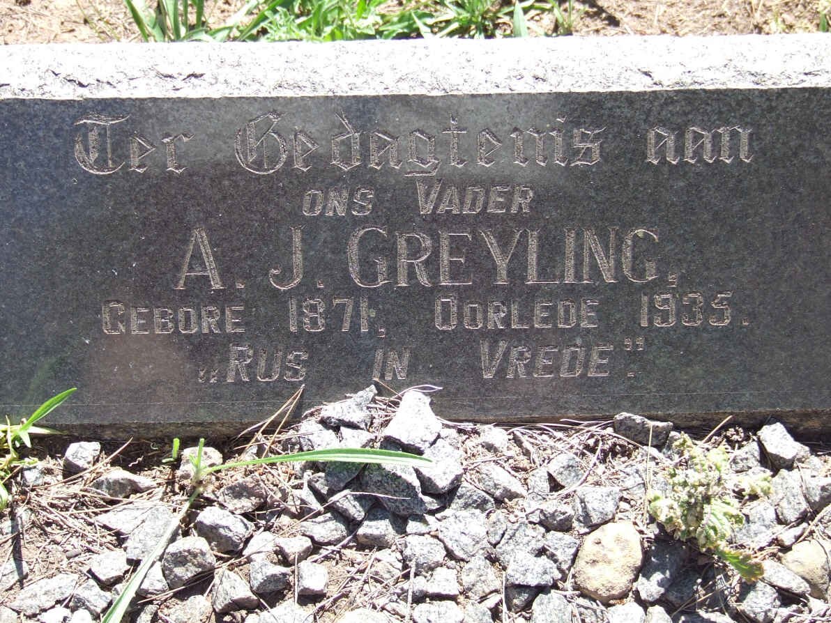 GREYLING A.J. 1871-1935