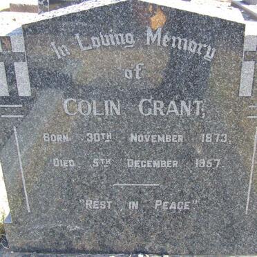 GRANT Colin 1873-1957