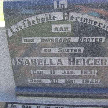 HEIGERS Isabella 1921-1948