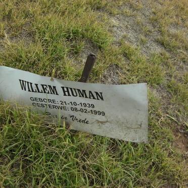 HUMAN Willem 1939-1999