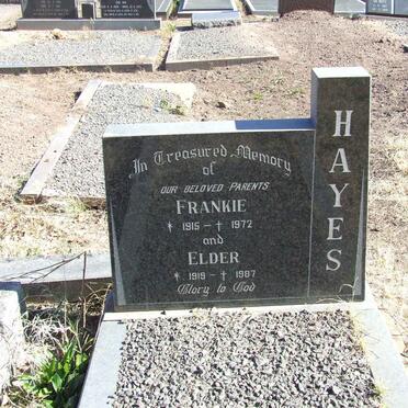 HAYES Frankie 1915-1972 &amp; Elder 1919-1987