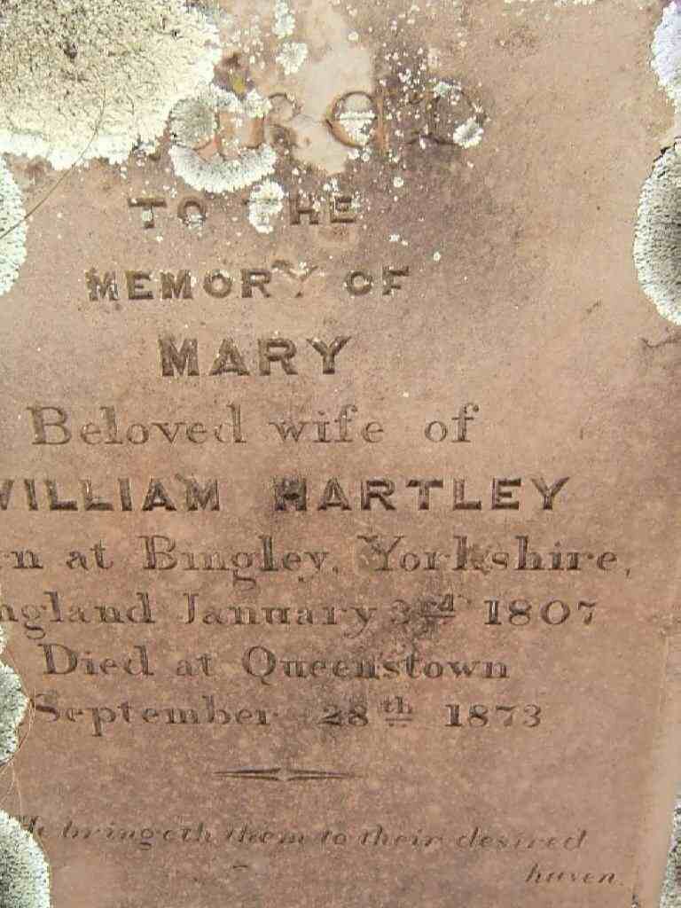 HARTLEY Mary 1807-1873