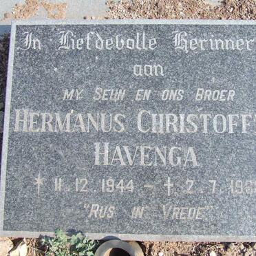 HAVENGA Hermanus Christoffel 1944-1998