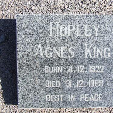 HOPLEY Carden Hillman 1921-1967 &amp; Agnes King 1922-1989