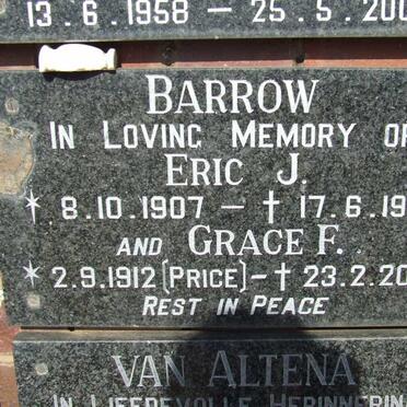 BARROW Eric J. 1907-1982 &amp; Grace F. PRICE 1912-2004