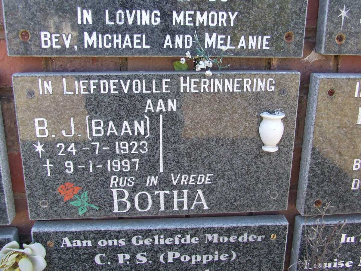 BOTHA B.J. 1923-1997