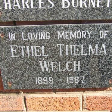 WELCH Ethel Thelma 1899-1987