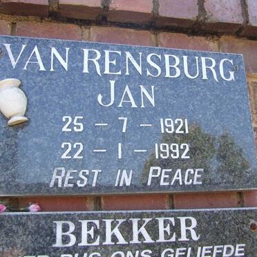 RENSBURG Jan, van 1921-1992