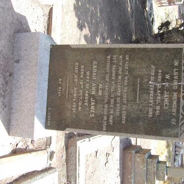 JAMES W.R. 1841-1899 &amp; Sarah Ann 1841-1931