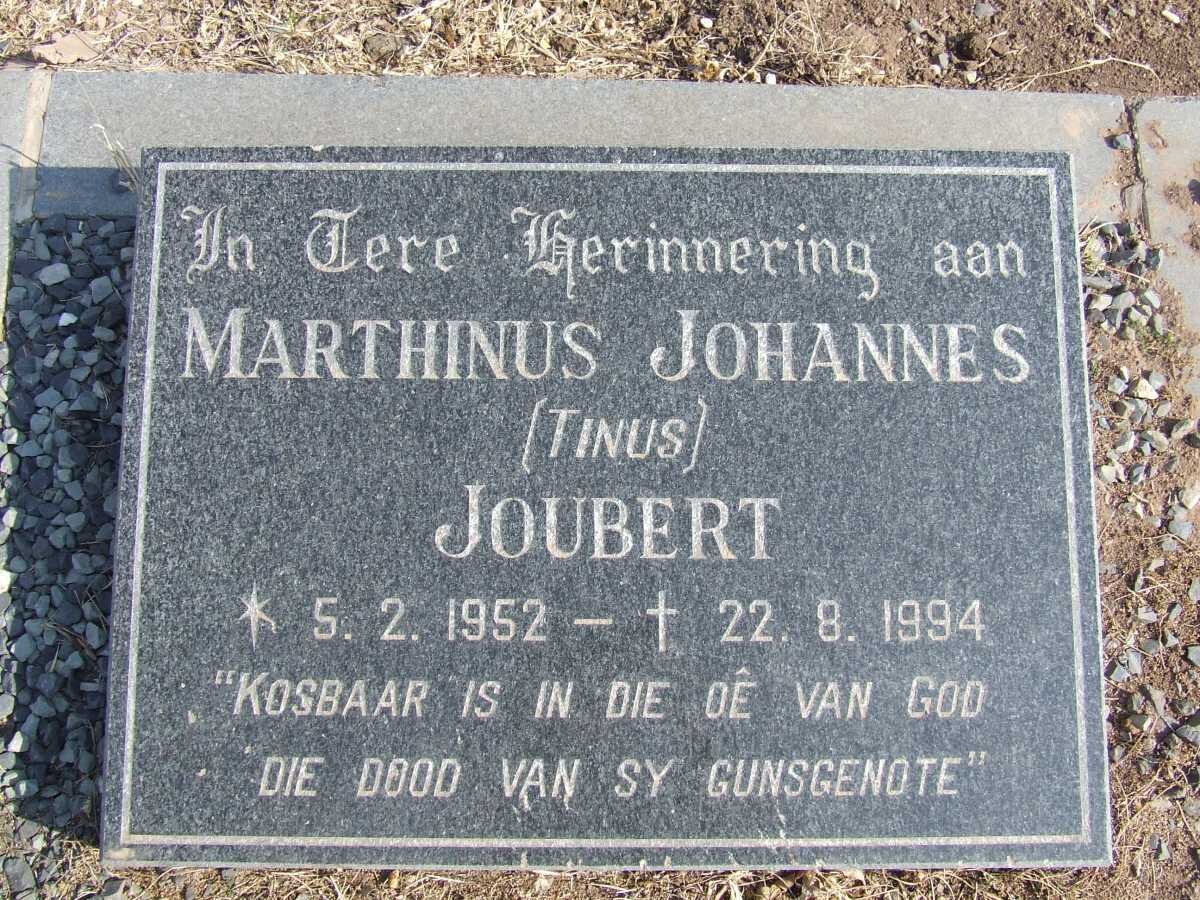 JOUBERT Marthinus Johannes 1952-1994