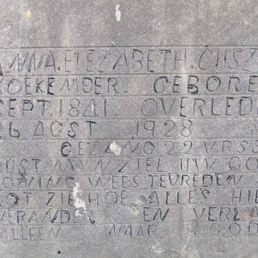 KOEKEMOER Anna Elezabeth C. 1841-1928