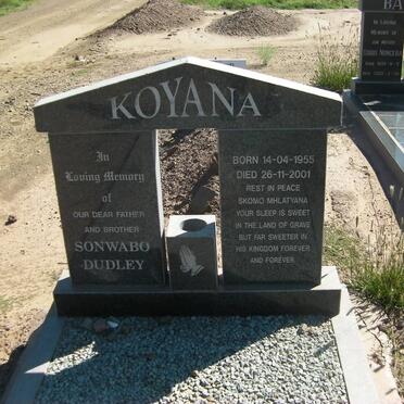 KOYANA Sonwabo Dudley 1955-2001
