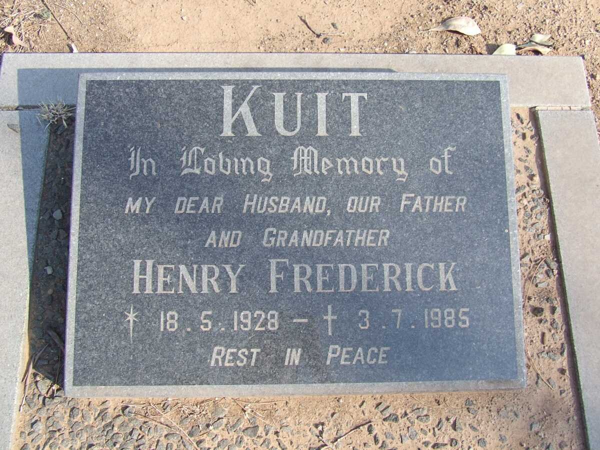 KUIT Henry Frederick 1928-1985