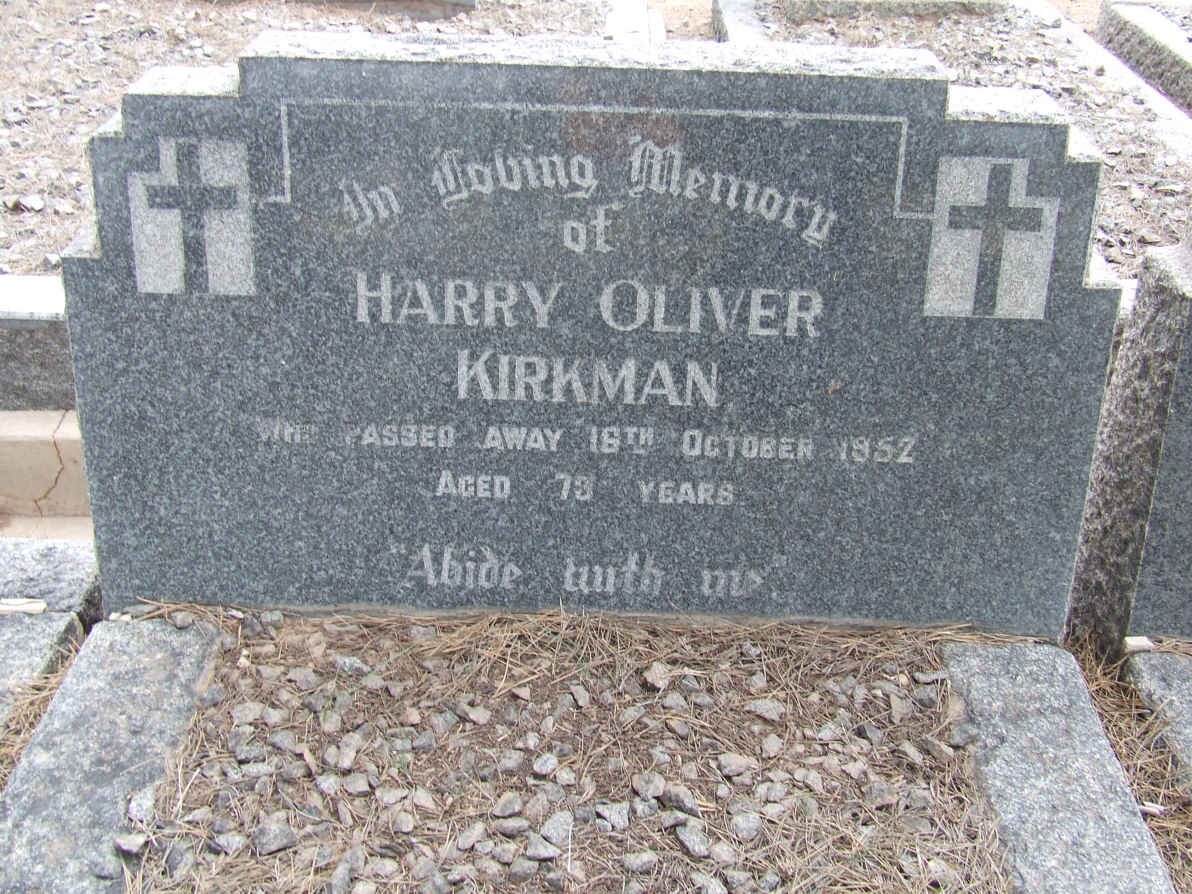 KIRKMAN Harry Olivier -1952