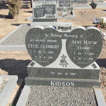 KIDSON Cecil Cuthbert 1895-1981 &amp; Maysie CLARKE 1909-1991
