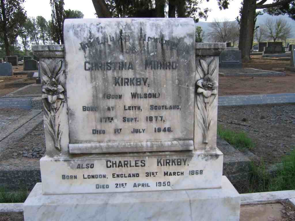 KIRKBY Charles 1868-1950 &amp; Christina Munro WILSON 1877-1946