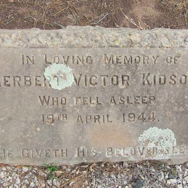 KIDSON Herbert Victor -1944