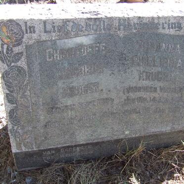 KRUGER Christoffel Jakobus 1887-1956 &amp; Susanna Phillipina formerly VENTER nee NEL 1891-1969