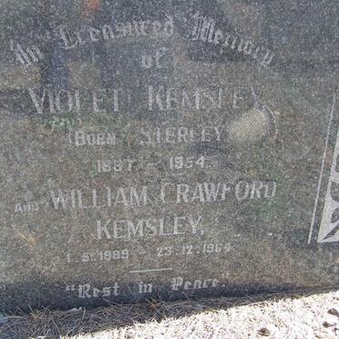 KEMSLEY William Crawford 1889-1964 &amp; Violet STERLEY 1887-1954 :: KEMSLEY Denis