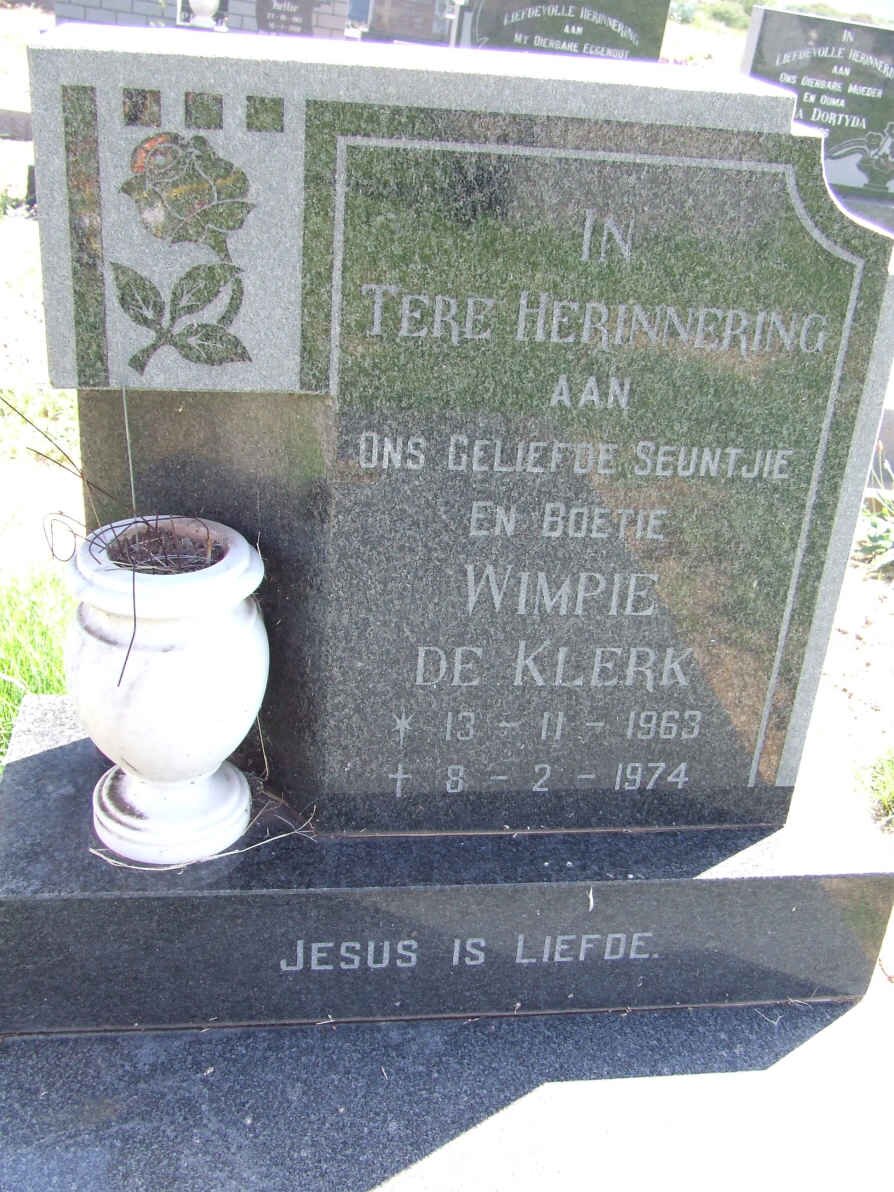 KLERK Wimpie, de 1963-1974