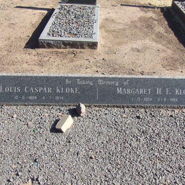 KLOKE Louis Caspar 1904-1974 &amp; Margaret H.E. 1904-1995