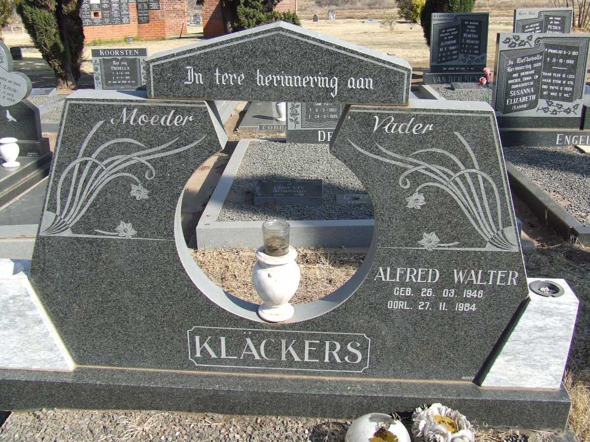KLACKERS Alfred Walter 1946-1984
