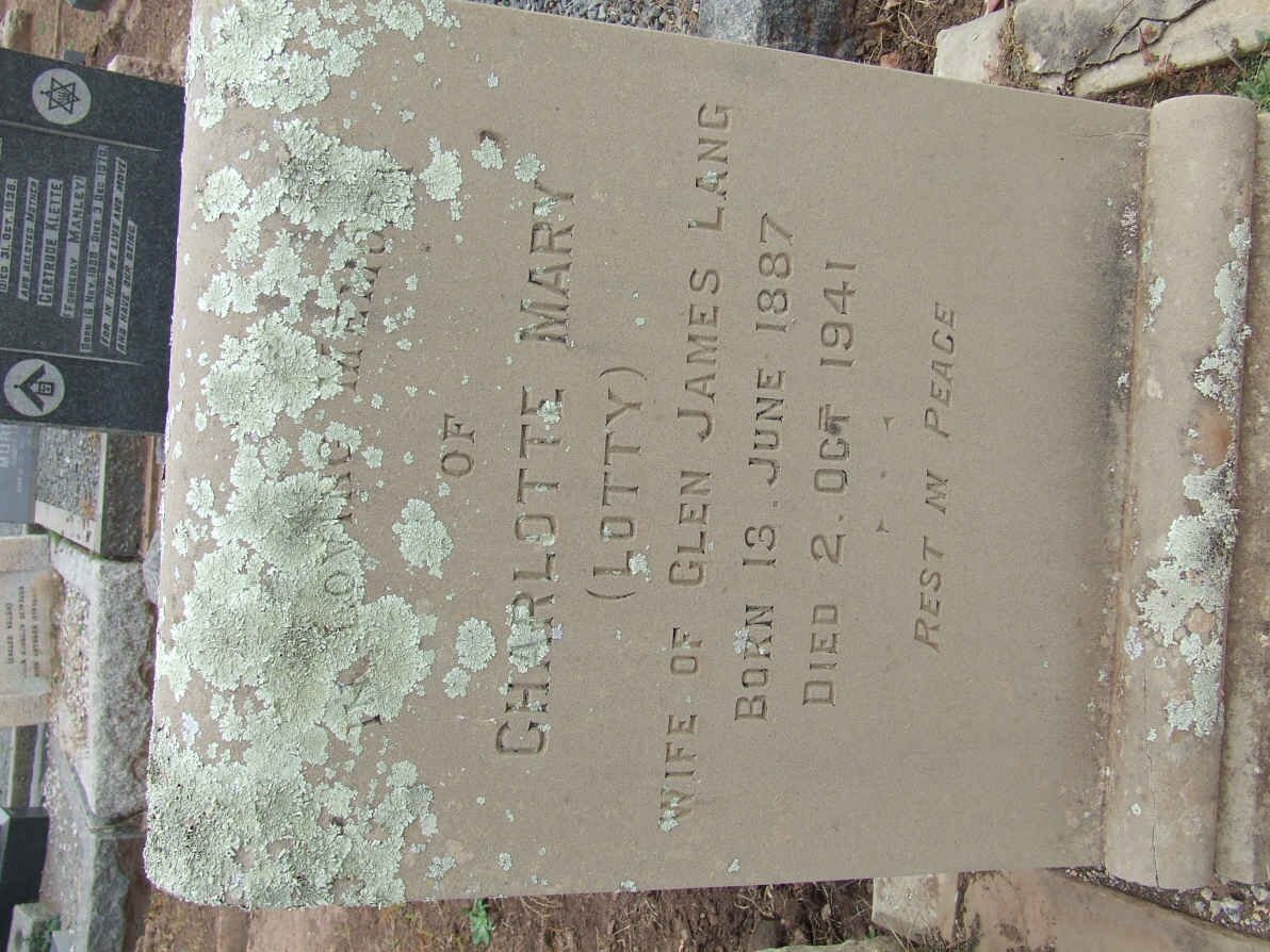 LANG Charlotte Mary 1887-1941