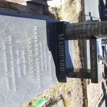 MARQUARD Gregory Aubrey 1954-1983 &amp; Marlene Lorraine GERSHWIN 1952-2001