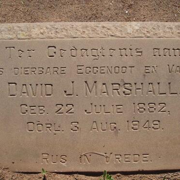 MARSHALL David J. 1882-1949