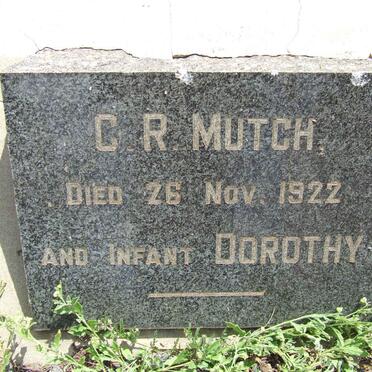 MUTCH C.R. -1922 :: MUTCH Dorothy