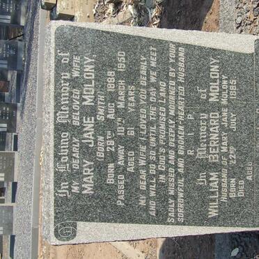MOLONY William Bernard 1885- &amp; Mary Jane SMITH 1888-1950