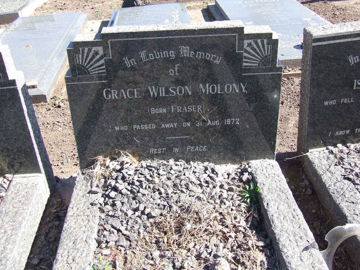 MOLONY Grace Wilson nee FRASER -1972